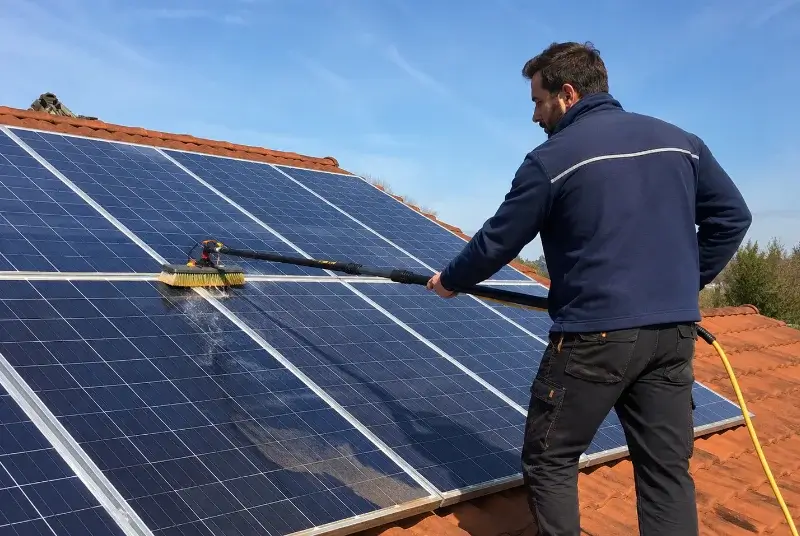 Nettoyage et entretien de panneaux solaires à Vertheuil